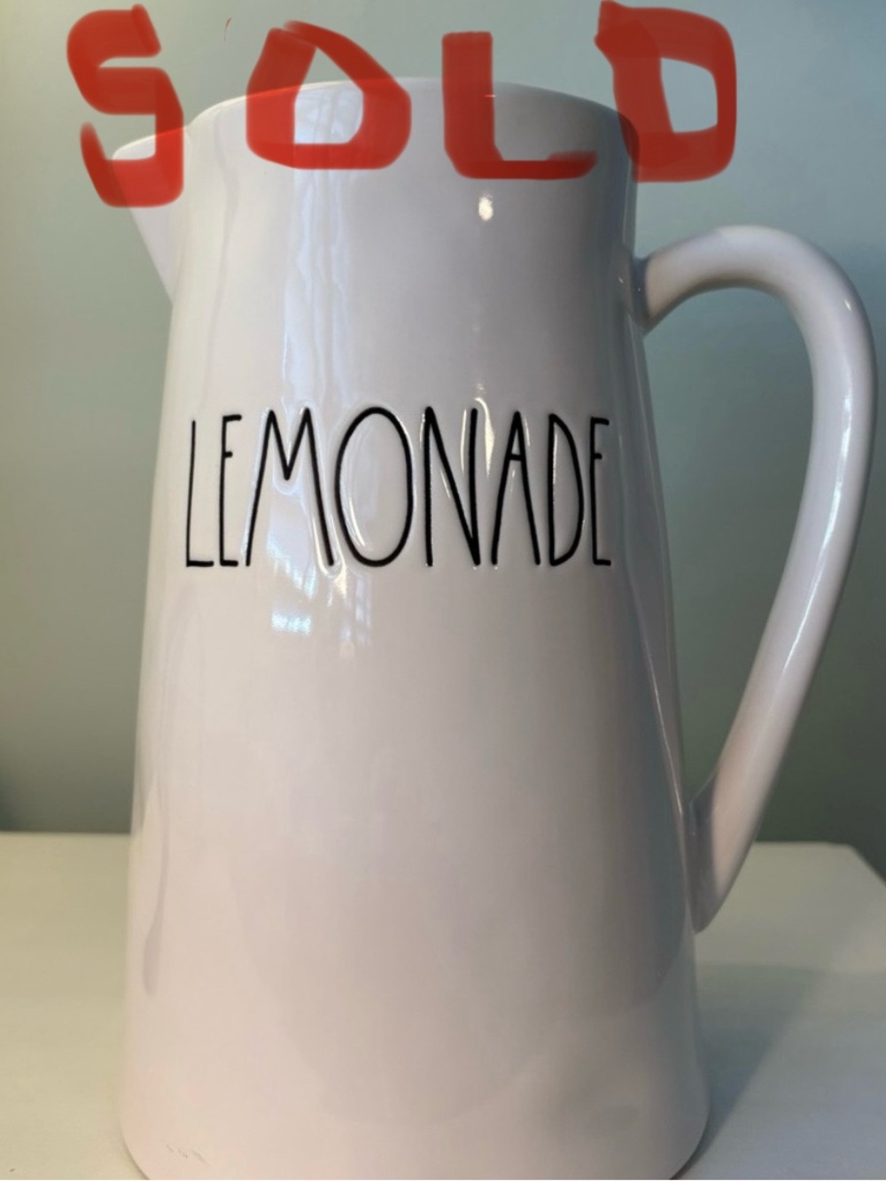 SOLD SOLD SOLD-Rae Dunn Cream Artisan Collection Pitcher